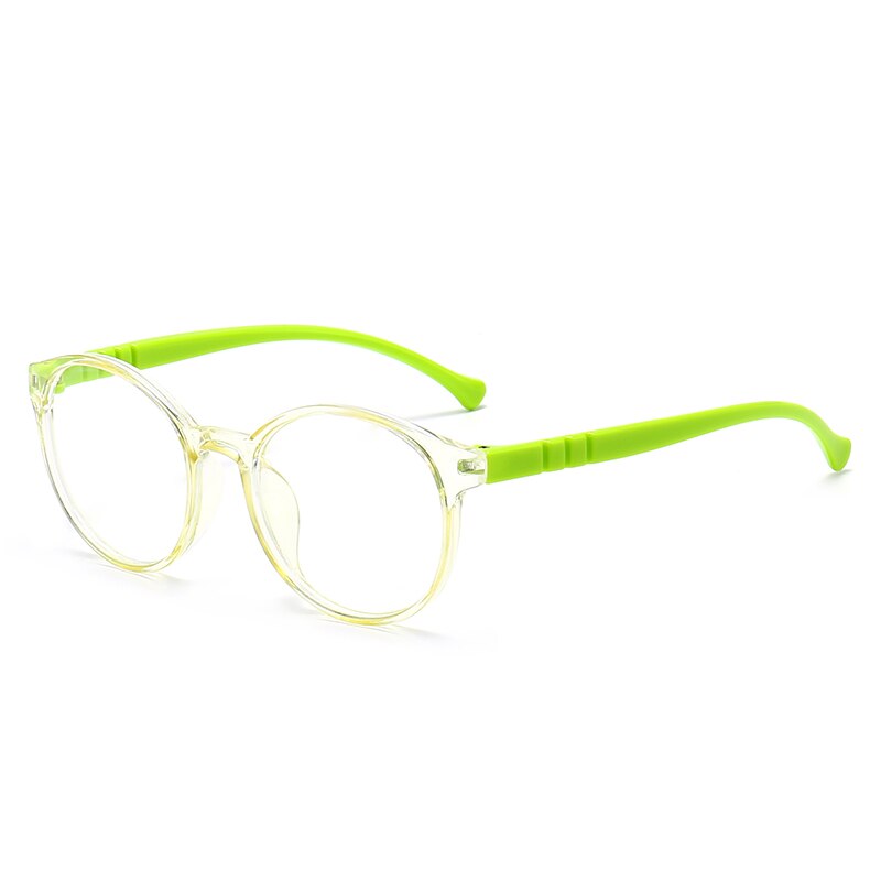 Lunettes de sécurité pour enfants, verres anti-lumière bleue, monture en Silicone, verres clairs, jeu vidéo, pour filles et garçons: 9-MN1013-C4