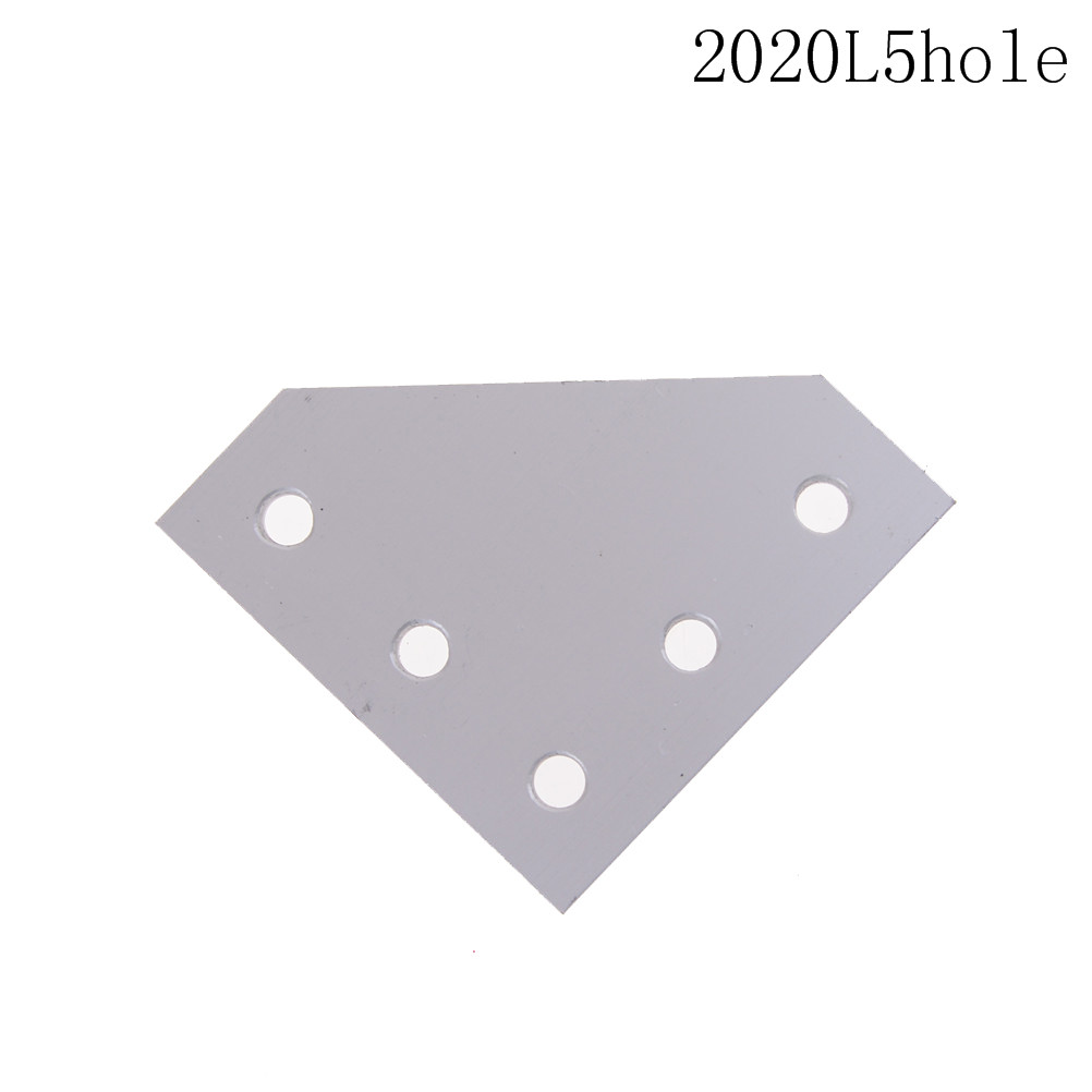 6063-T6 Joint Board Plate Corner Angle Bracket Connection Joint Strip For Aluminum Profile With 5Holes: 2020L5hole