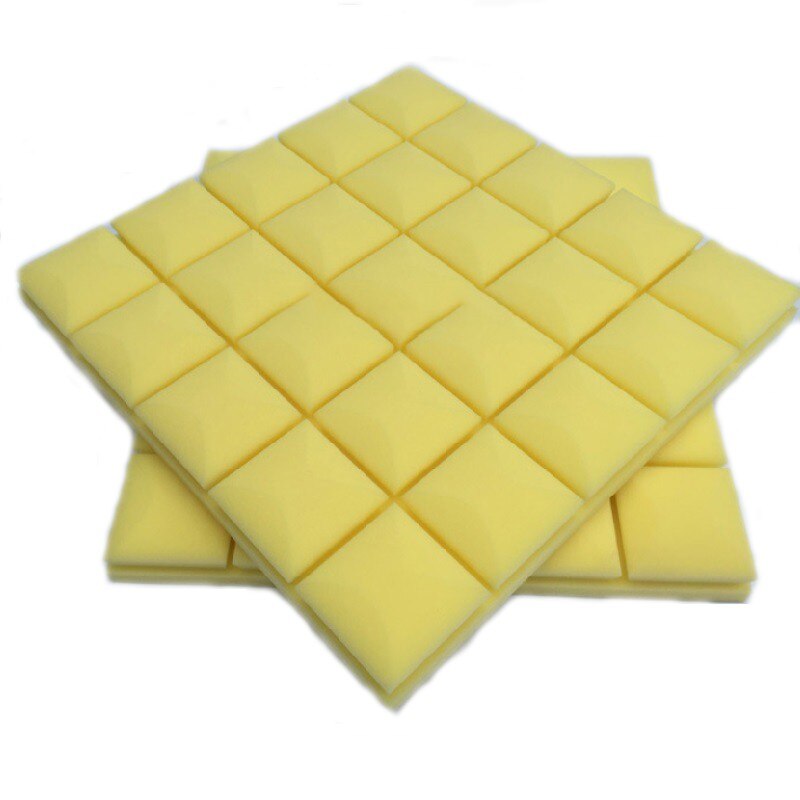 50x50x5cm Sponge Sound Foam Acoustic Soundproofing Foam Sound-Absorb Noise Sponge Wall Foam Lsolator Pads: Yellow