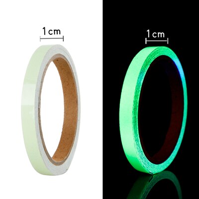 3M Glow In Dark Luminous Tapes Night Vision Wall Sticker Self Adhesive Fluorescent Safety Warning Tape Emergency Stickers: Width 1cm