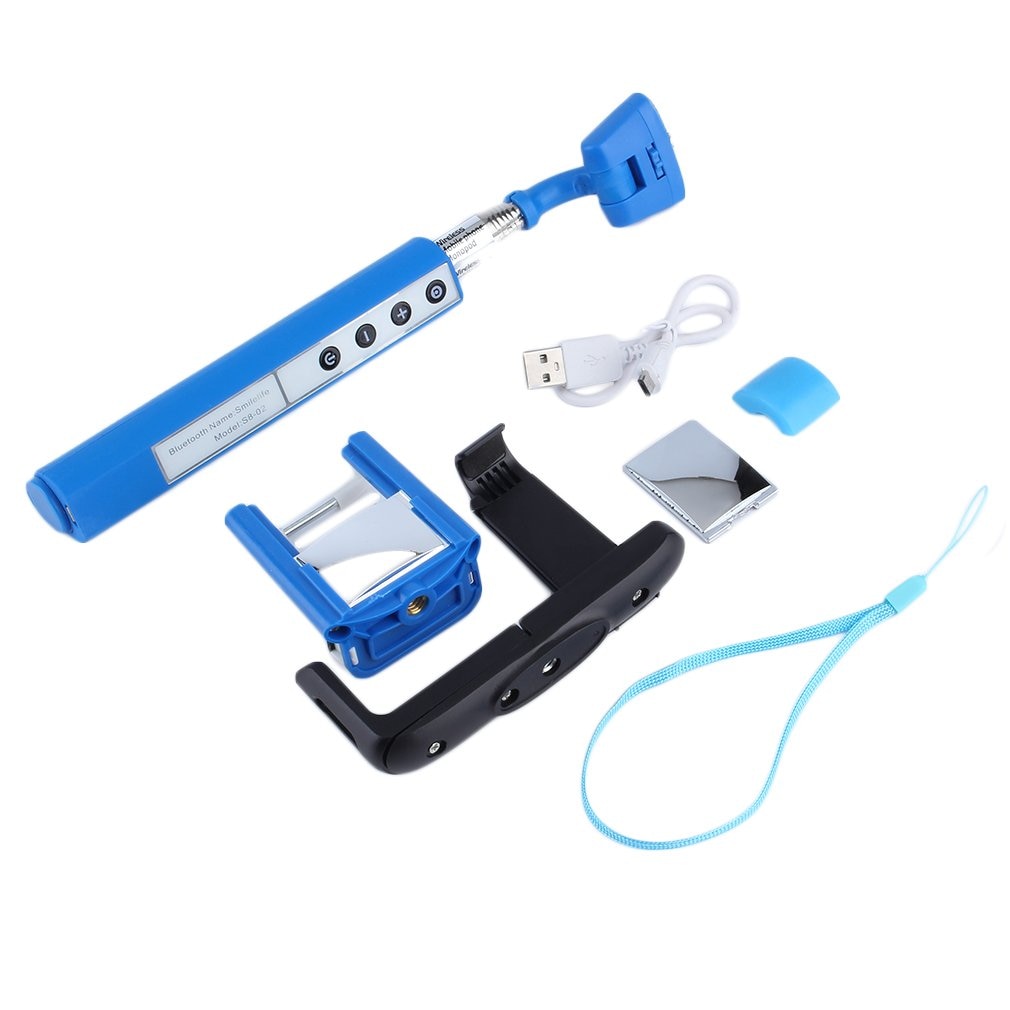 Reizen Handheld Camera Zelfontspanner Hendel Selfie Mobiel Monopod Stick Blauw