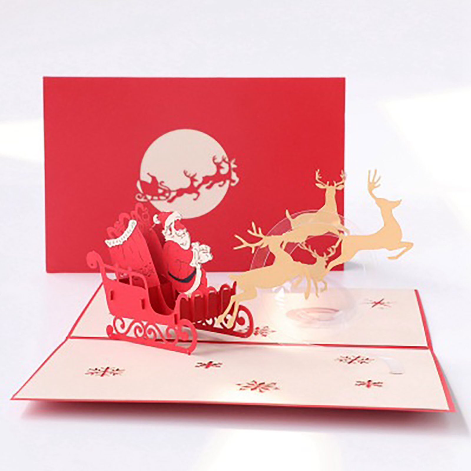 Christmas Greeting card three-dimensional 3D Handmade Card Thank You Card Merry Christmas Cards Christmas Tree Winter: B