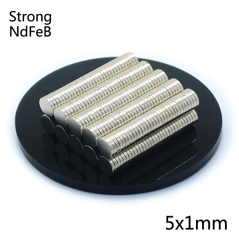 100Pcs 5x1mm Neodymium Magneet Permanente N35 Mini Kleine Ronde Koelkast Magneet Super Sterke Krachtige Magnetische Magneten voor Craft