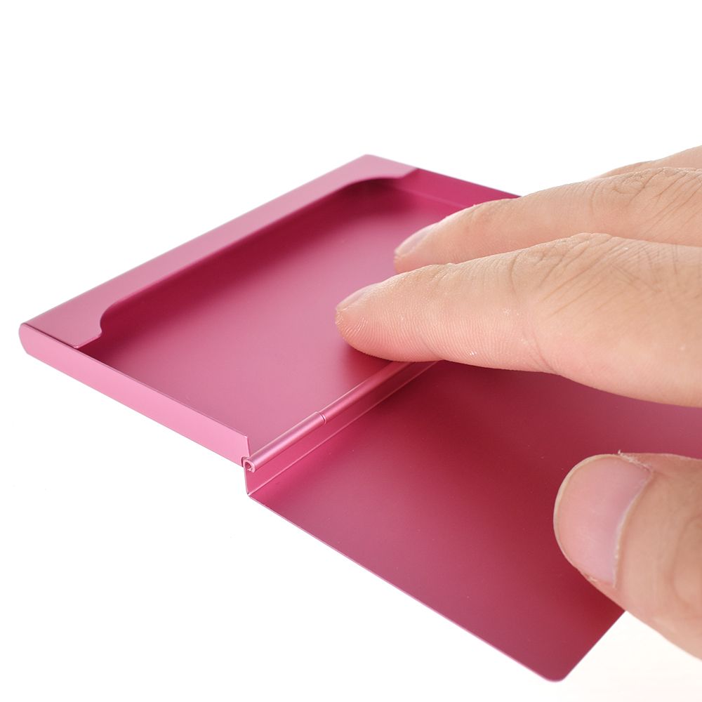 Aluminium Kaarthouder Vrouwen Mannen Metal Credit Id-kaart Visitekaartje Houders Organisator Portemonnee portemonnee Box Cover