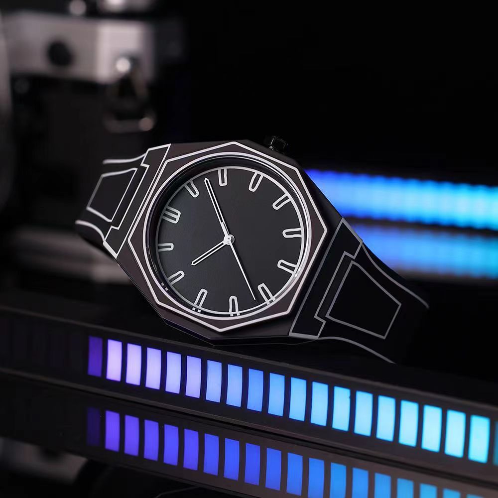 Herenhorloges in stripstijl met quartz uurwerk, casual waterdichte horloges voor mannen, uurwerk voor mannen