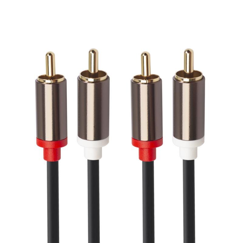 2RCA To 2 RCA Male To Male RCA Audio Cable Gold-Plated Amplifier Audio Cable 1m 3m For Home Theater DVD TV Amplifier CD Soundbox