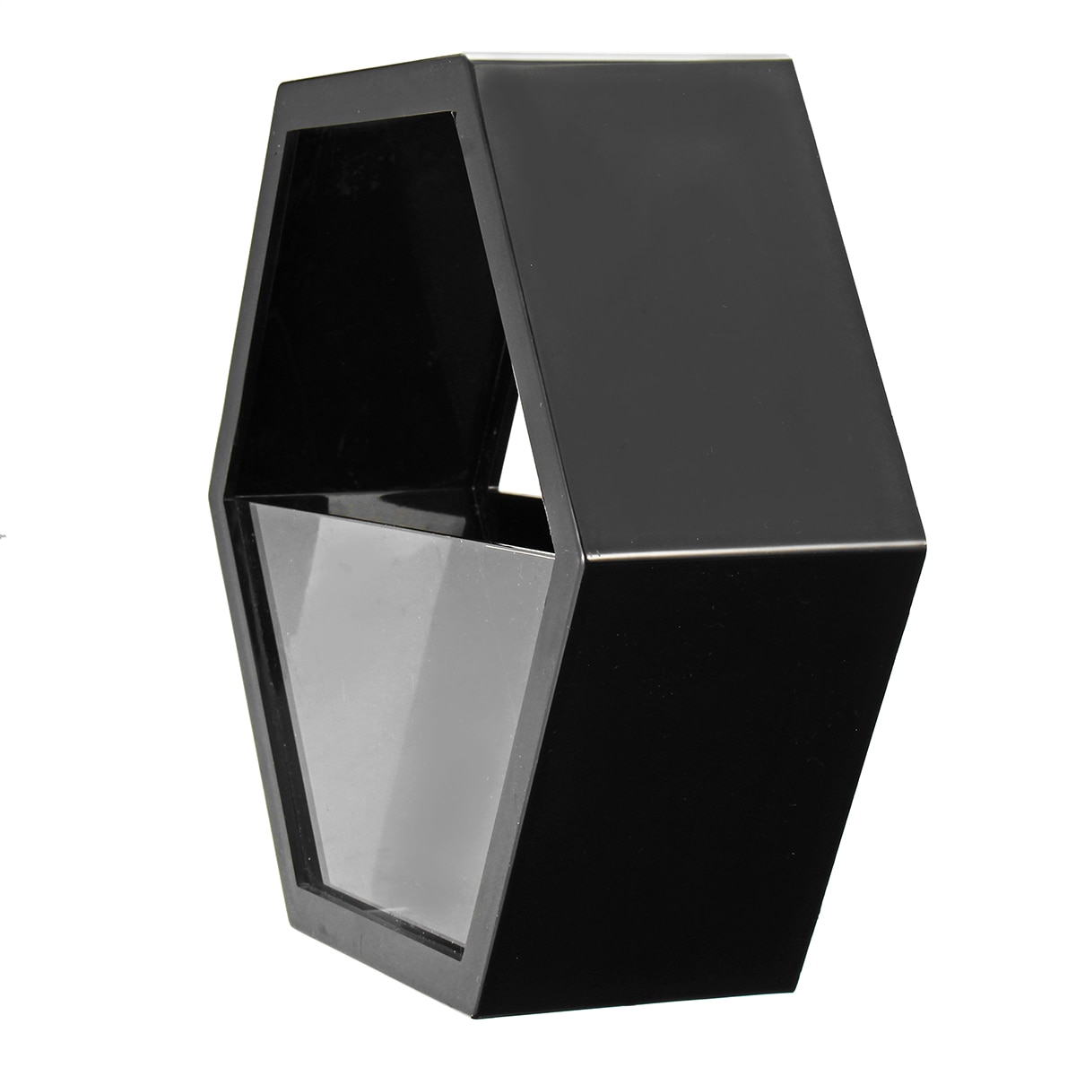 Vaso de flor de cloro acrílico artesanal, vaso moderno de plantas, perfil de pendurar na parede, vaso para sala de estar: Black
