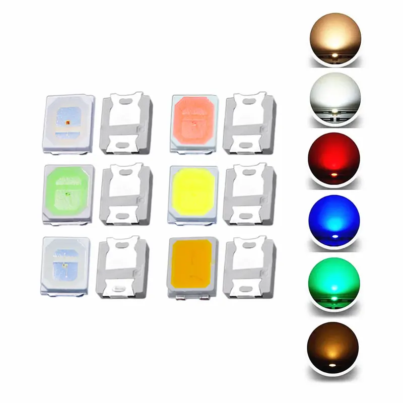 100pcs 2835 SMD LED Emitting Diode Lamp Chip Light Beads Warm Cool White Red Green Blue Yellow Amber Blue pink purple Color