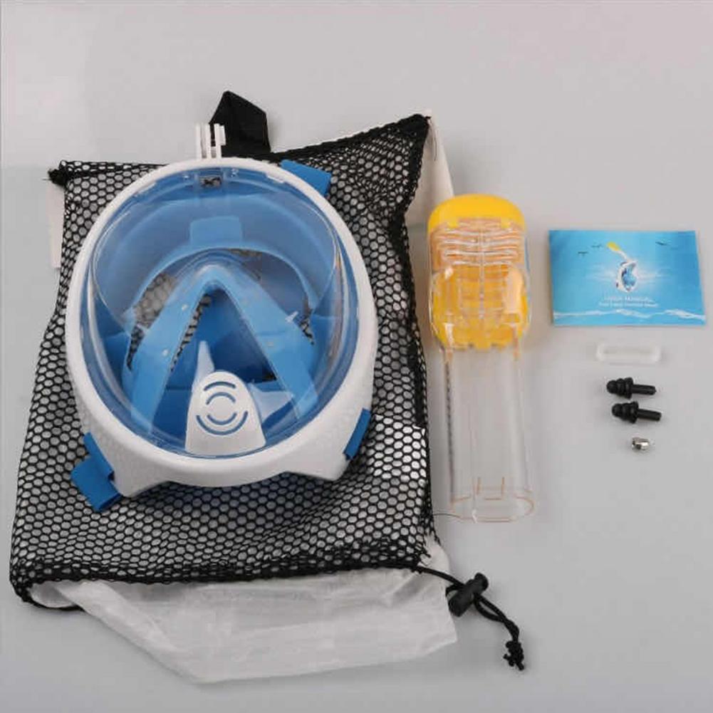 Plug-in Full Face Diving Mask Anti-fog Snorkeling Mask Underwater Diving Respirator Goggles Snorkeling Set Respiratory Masks