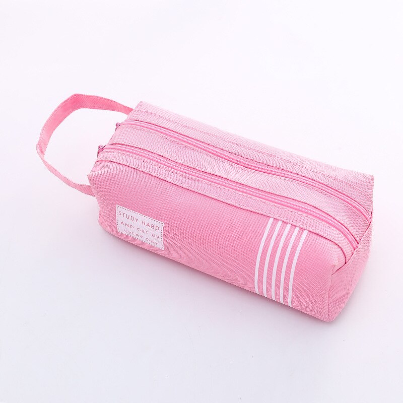 Double Layer Pencil Case Letter Trousse Scolaire Large Capacity Estuche Escolar Multifunction Piornik Szkolny School Pencil Case: L