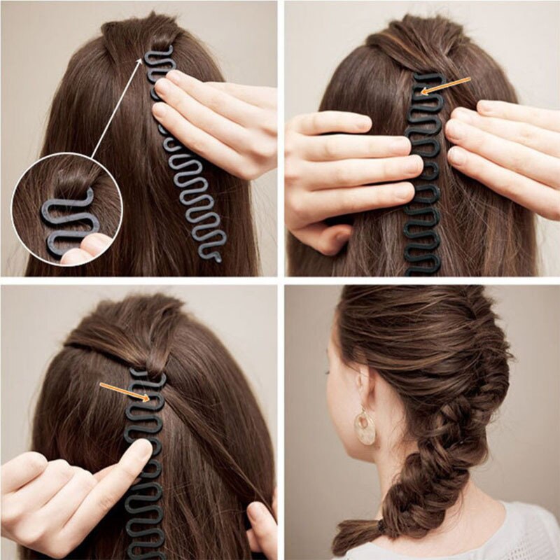 Espinha de Peixe trança Torção Curler Ondulado Trançado Trança Torção Trança de Cabelo Mágico Ferramenta Acessórios Para o Cabelo DIY Ferramenta de Modelagem Menina Presente TSLM1