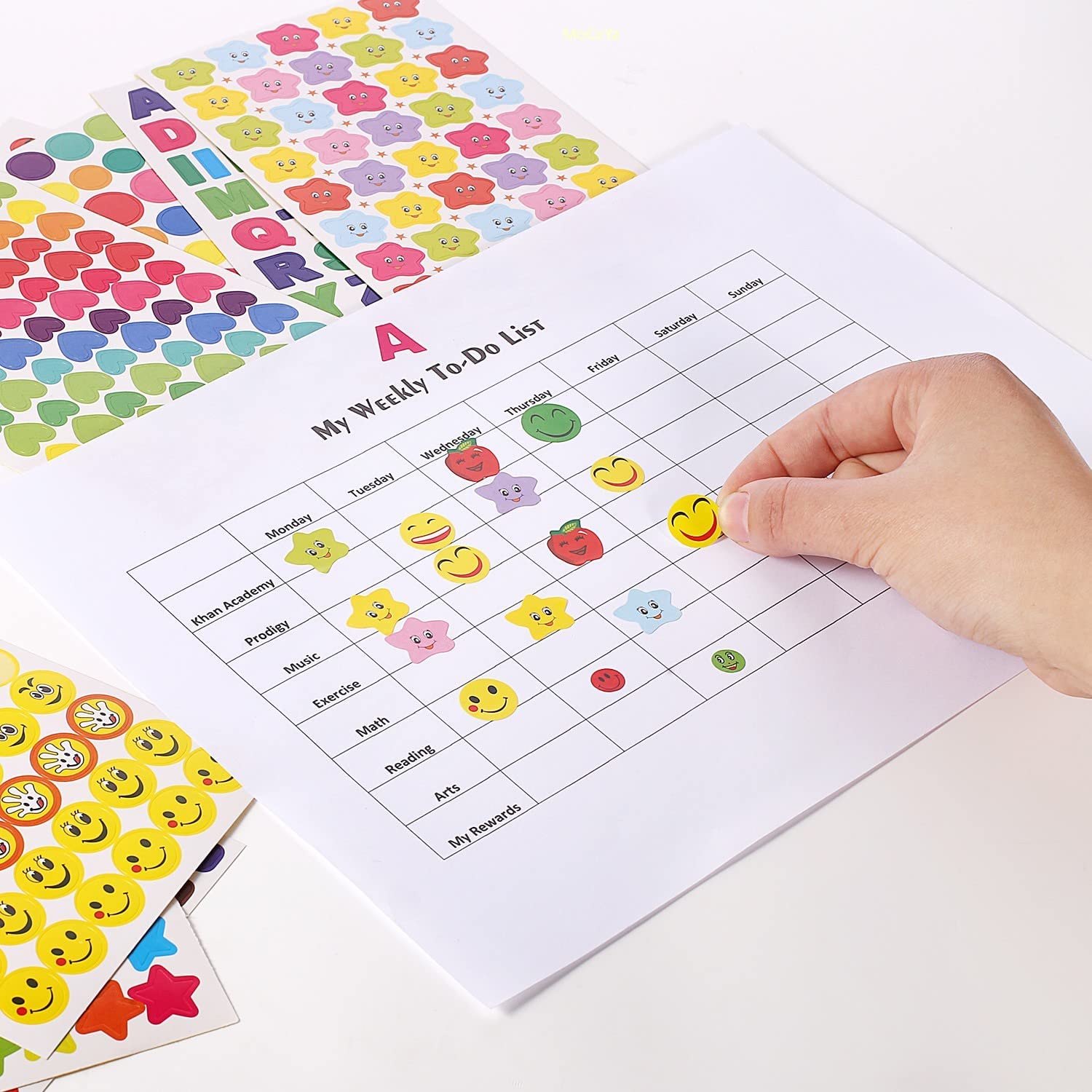 10-blad lachend gezicht stickers schattig notebook laptop portret stickers glimlach ster brief beloning sticker klassiek speelgoed voor kinderen cadeau