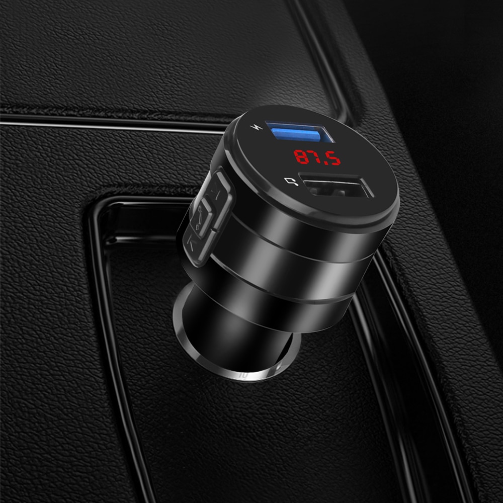 Transmisor de FM cargador de coche Bluetooth 3.1A puertos USB duales manos libres cargador de Auto Bluetooth 4,2 receptor de Audio inalámbrico