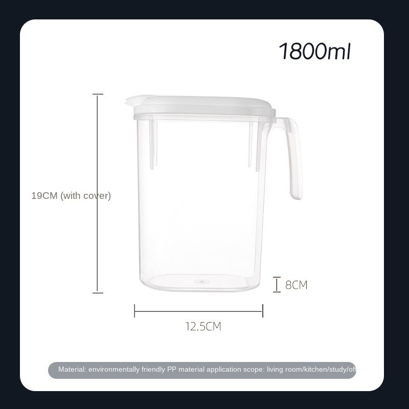 3.5L/4L/6L Water Jug With Faucet Cold Water Bottle Kettle TeaPot Lemon Juice Jugs Drinkware Container Heat Resistant Pitcher: 1.8L
