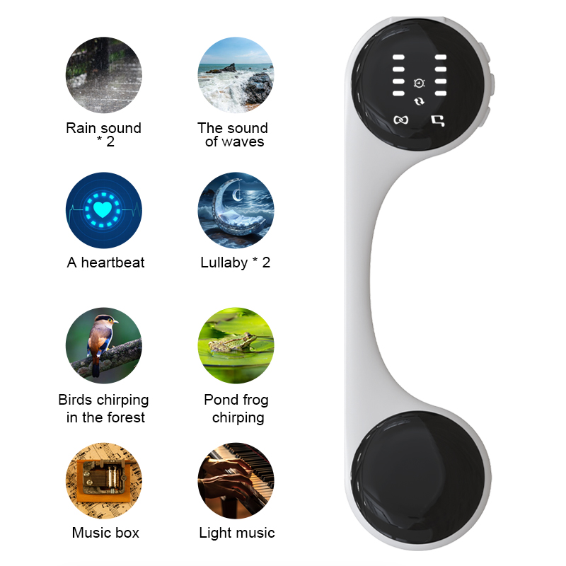 Bone Conduction Portable Bluetooth Sleeping Speaker Built-In 10 Natural Sounds White Noise TF Card Music Box Under The Pillow