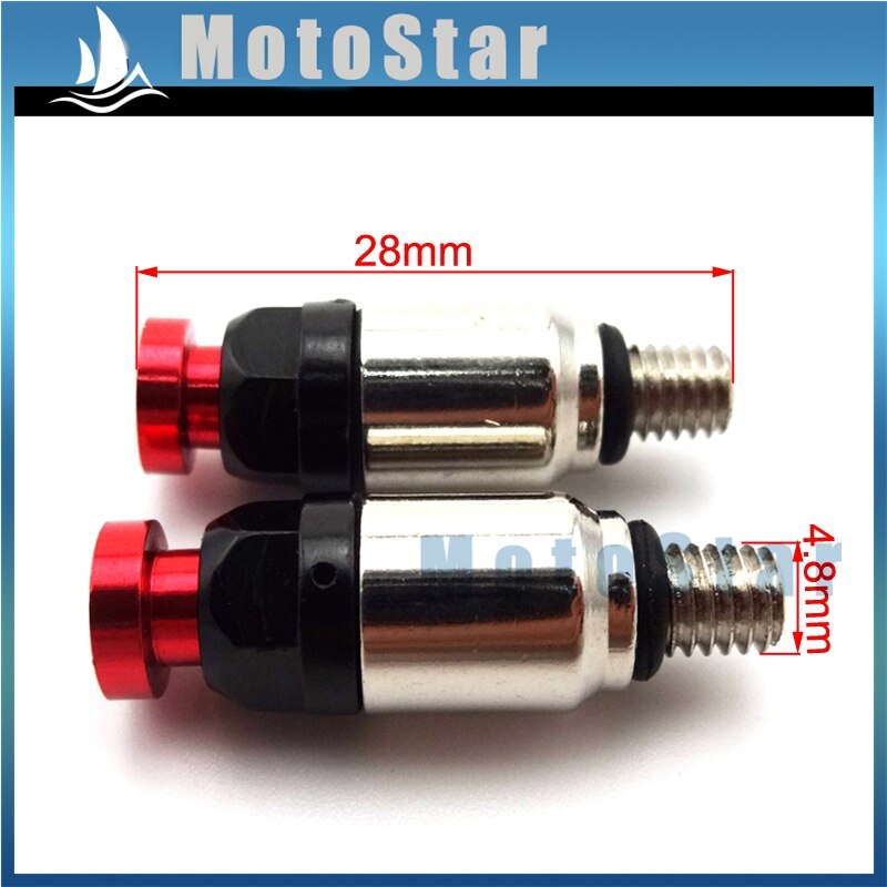 2x affjedret forgaffel rød 5 x 0.8mm udluftningsventiler til mini motocross motard pit dirt trail motorcykel motorcykel
