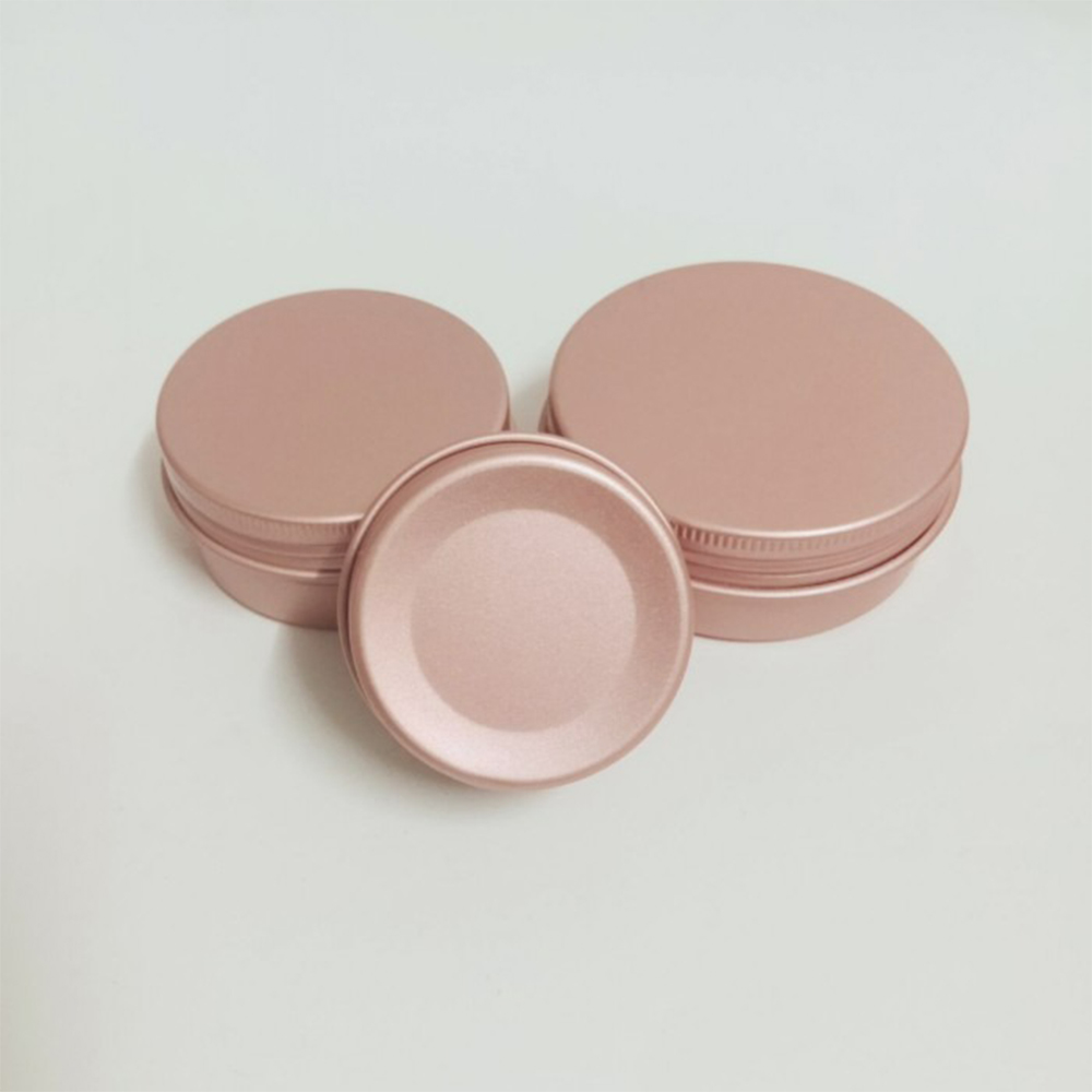 5/10/15/20/30/50/60g Rose Gold Round Empty Aluminum Box Lids Silvery Tin Cans Round Metal Box Empty Ceam Jar Cosmetic Containers