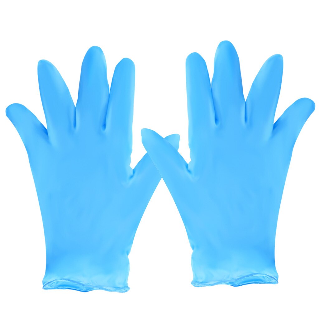 100PCS Blue Disposable Latex Gloves Dishwashing Kitchen Work Rubber Garden Gloves Disposable Gloves Guantes Desechables Guanti