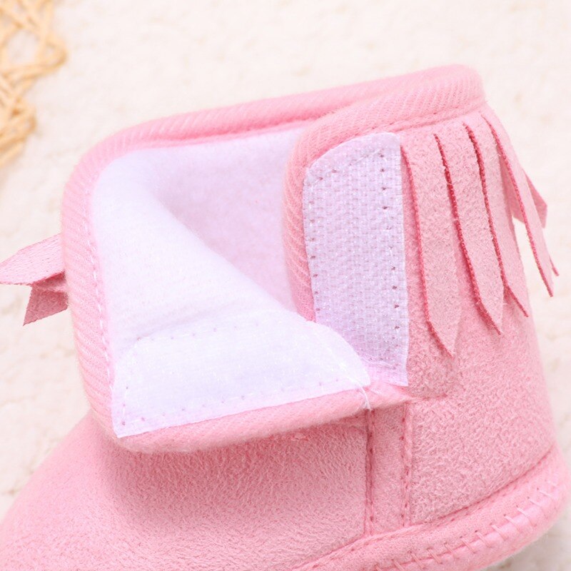 Schattige Baby Meisje Winter Snowboots Peuter Kwasten Soft Sole Crib Schoenen 0-18M