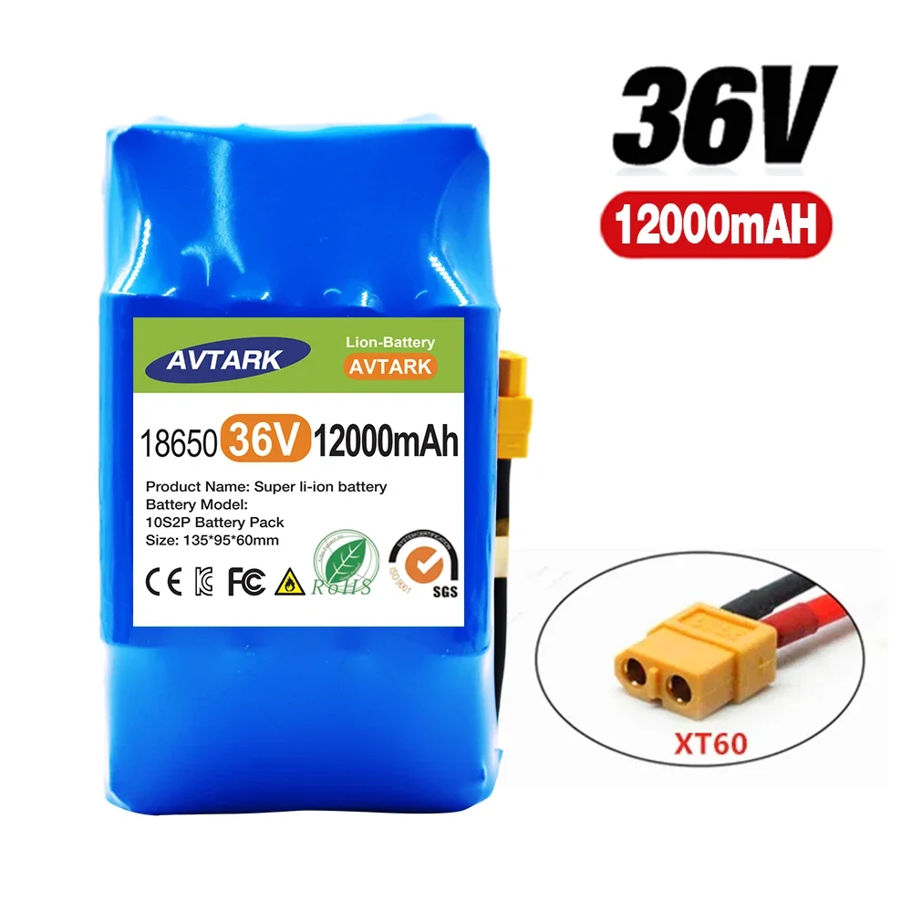 36V 12A battery hoverboard rechargeable li-ion battery pack li-ion cell for electric self balance scooter hoverboard unicycle