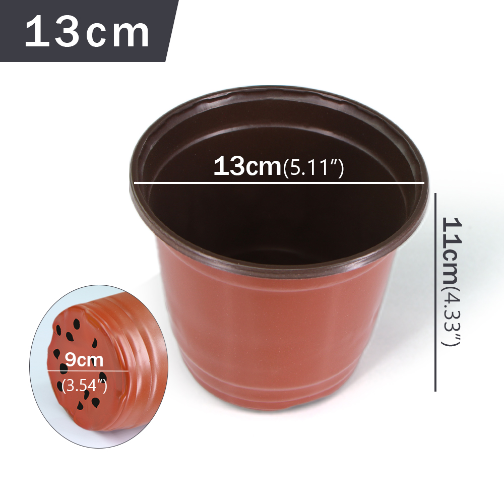 20/50PCS 9/10/11/12/15cm Huis Tuin Plastic bloempot voor Bloem Vetplanten Kwekerij Transplantatie Groeiende Cup Zaden Beginnende Trays: Paars / Klein