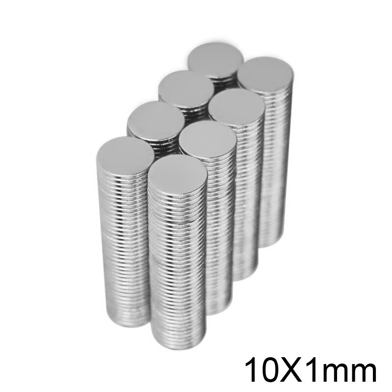 20/50/100/200/300 Pcs 10X1 Mm Dunne Neodymium Sterke Magneet 10mmX1mm Permanente magneet 10X1 Mm Krachtige Magnetische Ronde Magneet 10*1