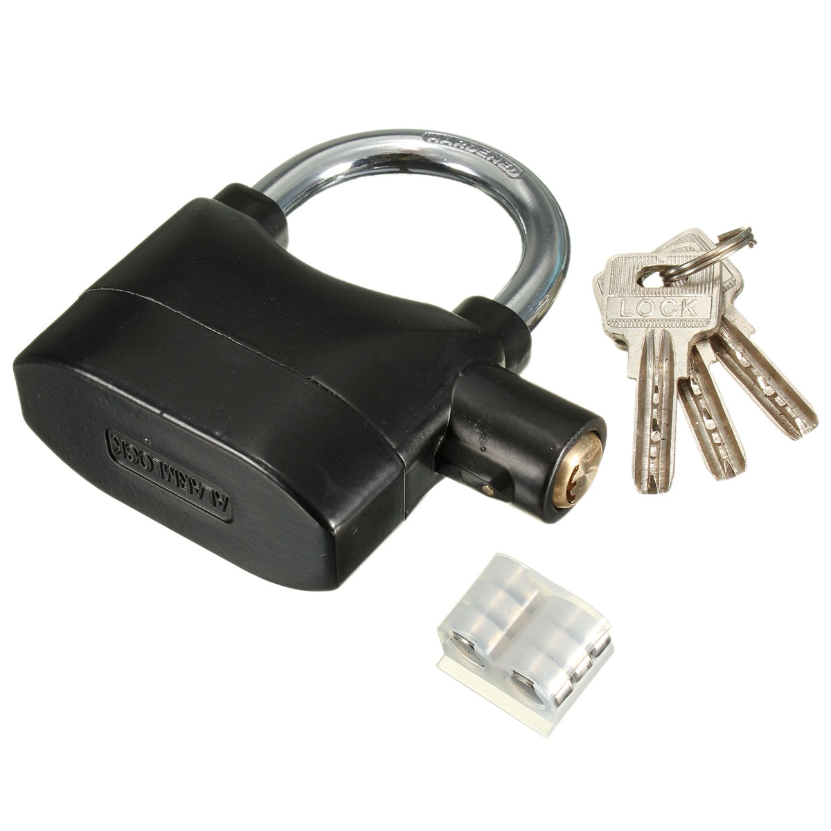 Universal Bike Motorcycle Garage Alarm Padlock Lock Anti Theft With 3 Keys 110db