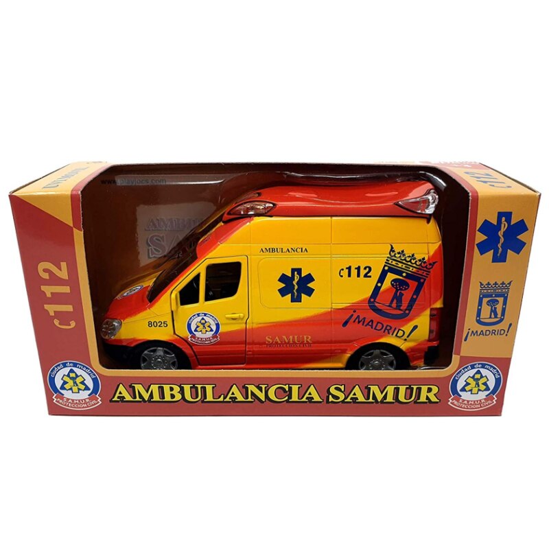 Ambulancia SAMUR - Vehículo de Metal y Plástico - Juguetes de marcas originales - Vendedor español