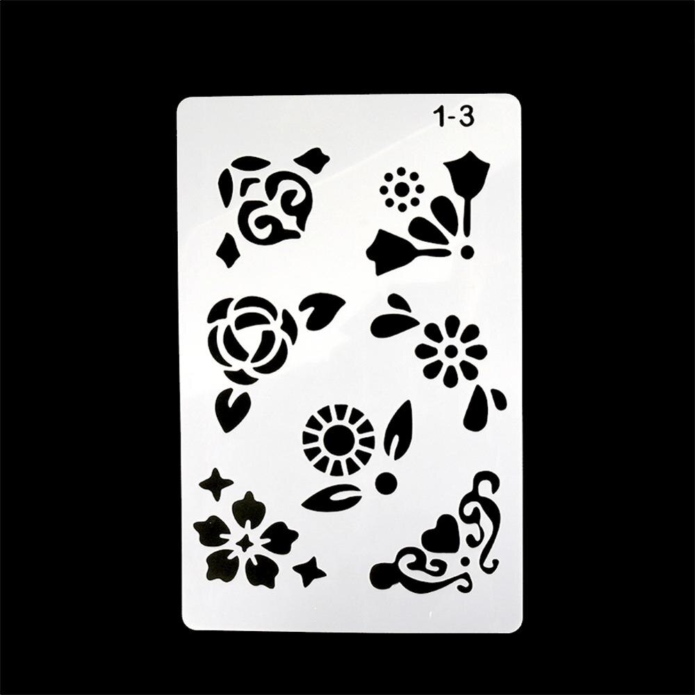 12 DIY Malerei Vorlage Hohl Graphics Home Wand Malerei Dekoration Sammelalbum Album Tagebuch Zeichnung Präge Schablonen: 1-3