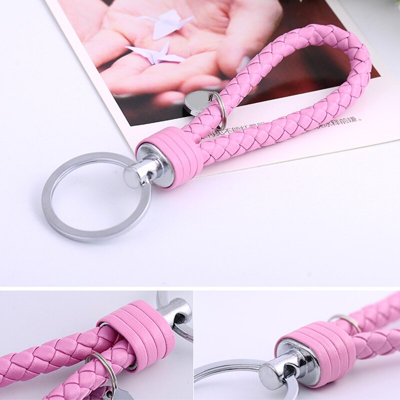 Double Loop Rhinestone Crystal Keychain Horseshoe Buckle Metal Car Key Pendant General Multicolor Hanging