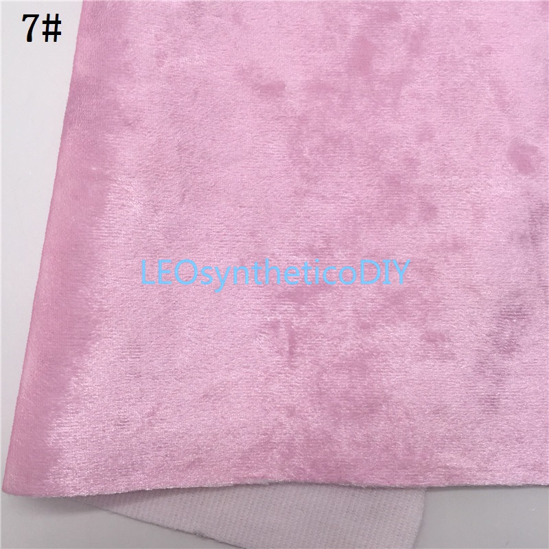 Leosyntheticodiy pastelfarver knust fløjl blødt stof til sløjfer gør 21 x 29cm 6 s 16