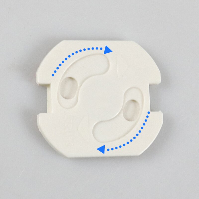 10pcs Baby Safety Rotate Cover 2 Hole Round EU Electric Protection Socket Children Against Plastic Security Locks Cover