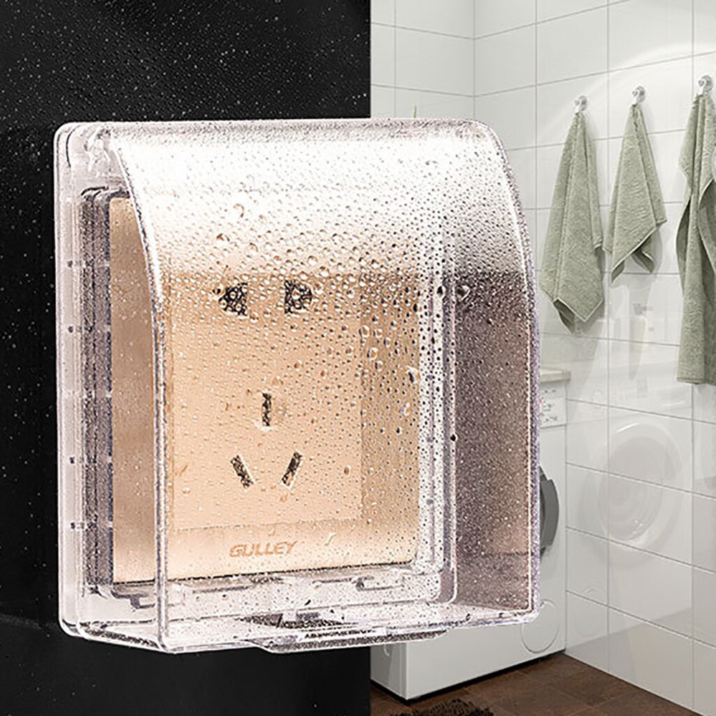Waterproof Box DustProof Protective Cover Universal Wall Socket Switch Plate Outlet Door Bell Cover Protector Box Splashproof: Orange