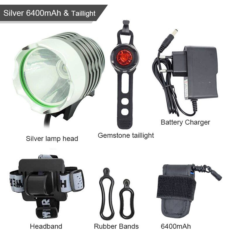 2000LM XML T6 portato luce per bicicletta ricaricabile luci anteriori per bici faro per montagna bicicletta faro per ciclismo 18650 torcia a batteria: Packag G