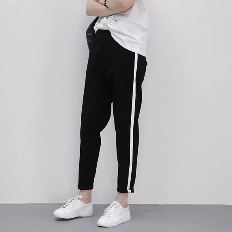 Spring Ladies Sports Trousers Unisex Jogging Pants Training Pants Elastic Waist Outdoor Running Pants