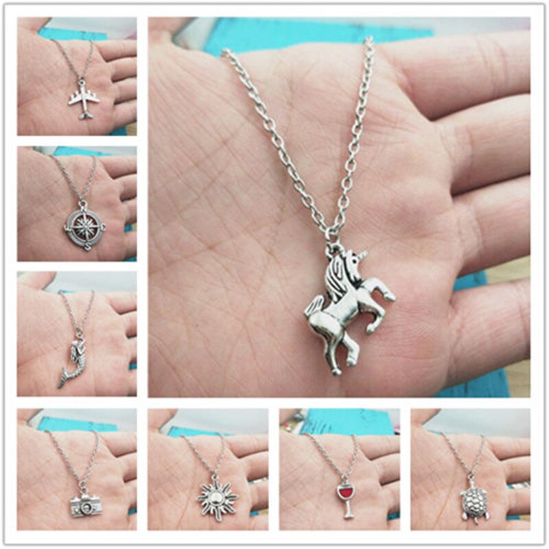 Hockey Player Charm Chain Necklace Women Pendants Jewelry Accessory ,Friend Necklace