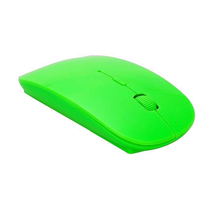 2.4G Computer Wireless Mouse with USB Receiver Laptop Notebook Ultra Thin Mouse USB Optical Mice For Laptop PC: Green