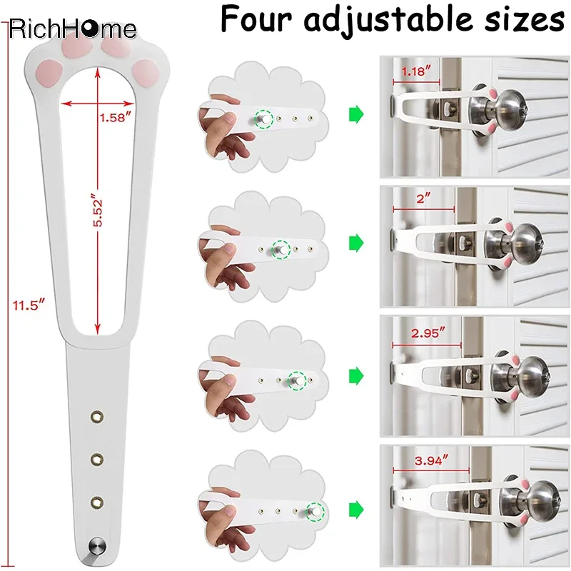 Katzen tür halter Verriegelung verstellbare Katzen tür Alternative, um Hunde aus Katzen toiletten und Food Flex Latch Strap fernzuhalten