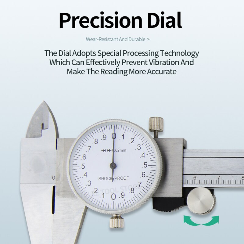 Vernier Caliper With Meter Dial Calipers Metal gauge Micrometer Ruler Metal Caliper Stainless Steel Gauge Depth Measuring Tools