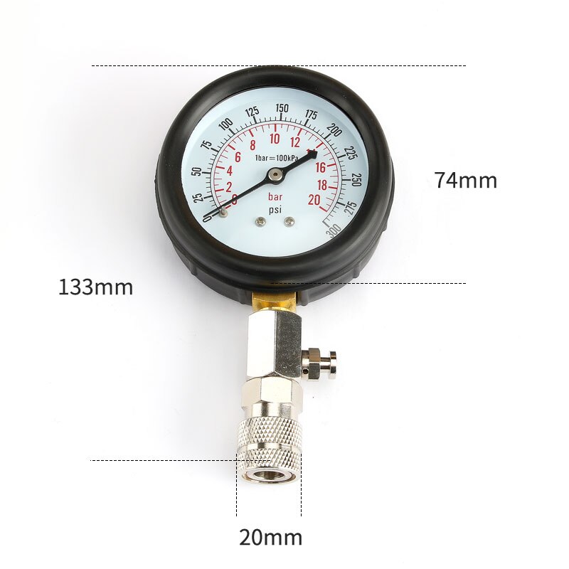 pressure gauge 9pcs Petrol Gas Engine Cylinder Compressor Gauge Meter