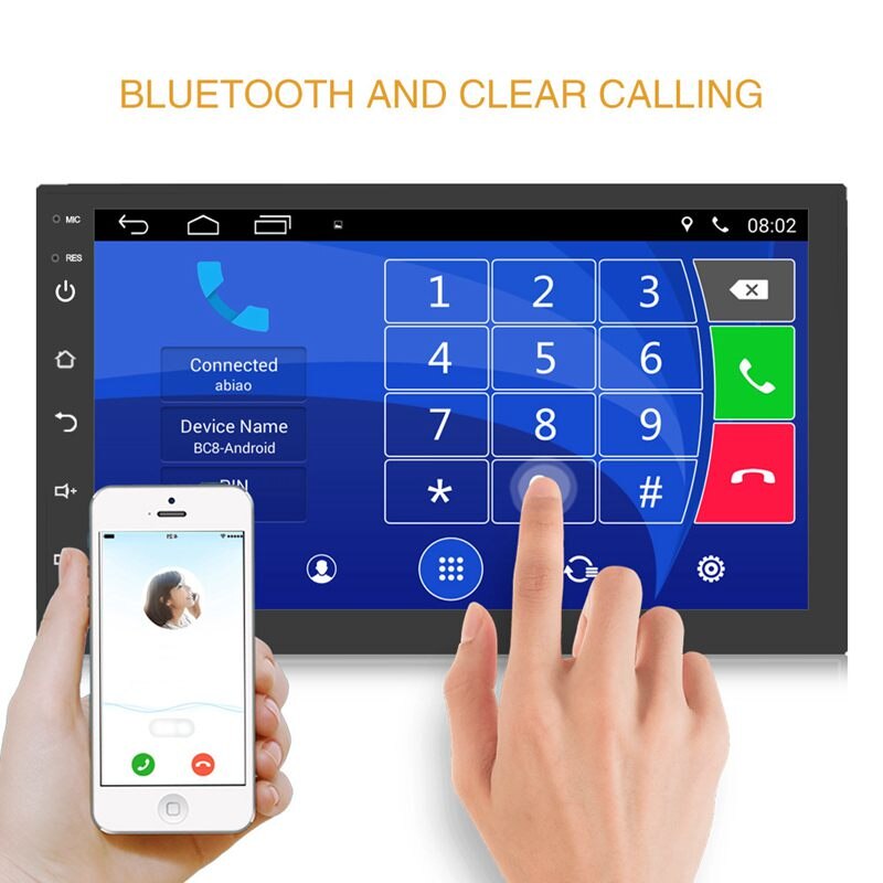 2 din 7 tommer android bluetooth  mp5 afspiller universal bilradio multimedie afspiller bluetooth gps navigation bil stereospejl lin