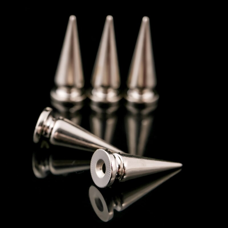 Cone Screwback Spikes Studs diy punk spikes Rock Cone Screwback Rivets Studs Spikes For Clothes Clothing Shoes Bags Leathercraft: Silver / 29mm