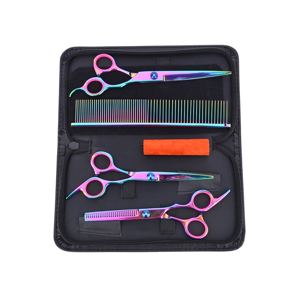 Tijeras de corte de pelo para perros de acero inoxidable, tijeras de peluquería canina, herramientas para cortar el pelo.