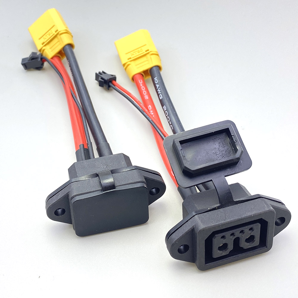 Electric vehicle charging connector cable 45A 2+6/2+4 with high power signal line 10AWG lithium battery connection wire e-bike
