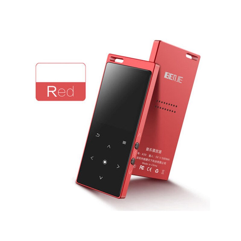 Di vendita caldo M3 8G 16G Bluetooth Portatile mp3 mp4 player studente esterno mini ultra sottile touch lossless riproduzione artefatto: Red / 16GB