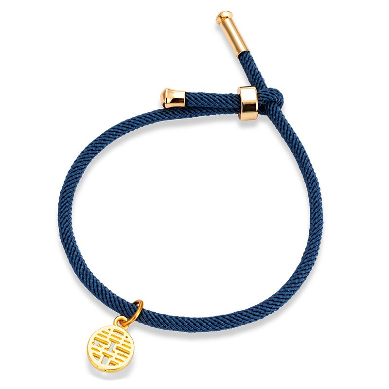 MKENDN-Pulseras de cuerda de Milano minimalistas para hombre y mujer, pulsera de hilo rojo ajustable hecha a mano, de joyería para boda: Blue