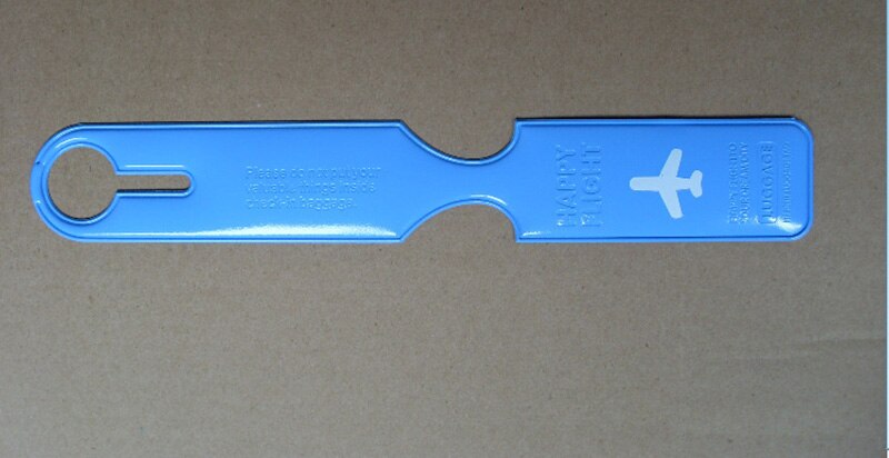 Vliegtuig pvc reisbagagehoes id naam adres identificatielabels riemen koffer bagage instaplabel reisaccessoires: Blauw
