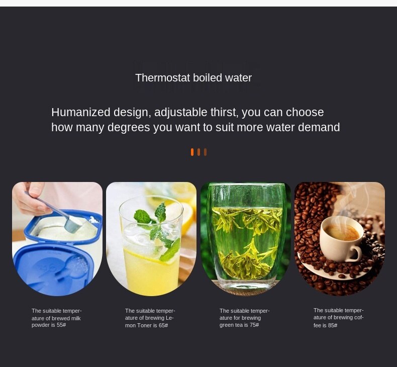 220V desktop mosaic black smart electric kettle