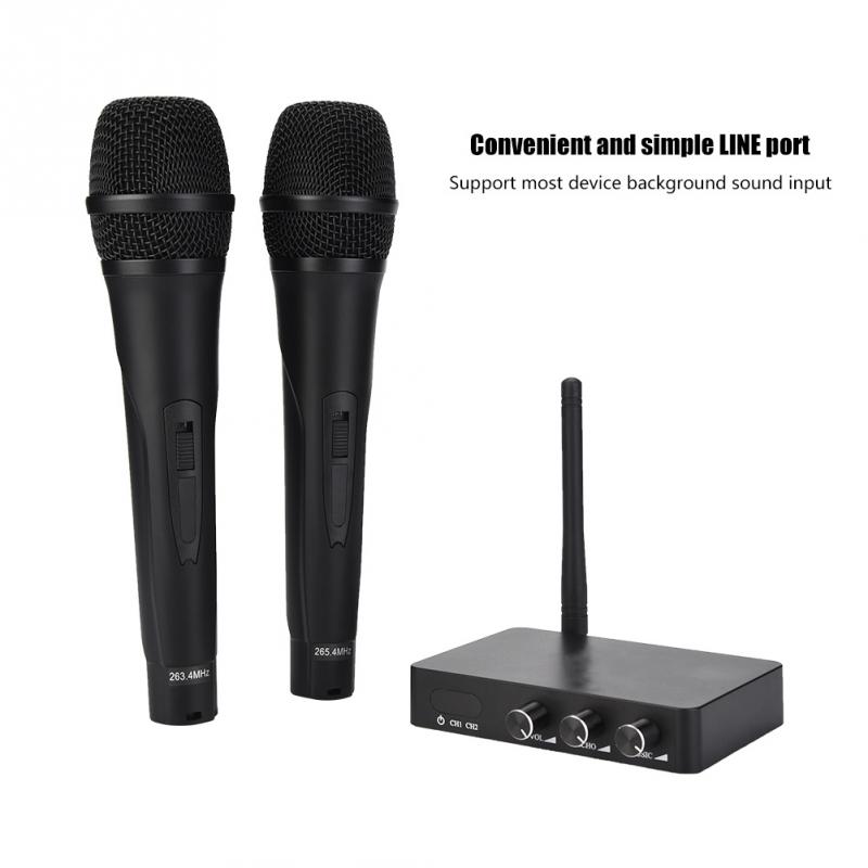 Handheld Mini Home KTV Wireless WIFI Karaoke Machine with Two Microphone Metal Mesh Protection Net