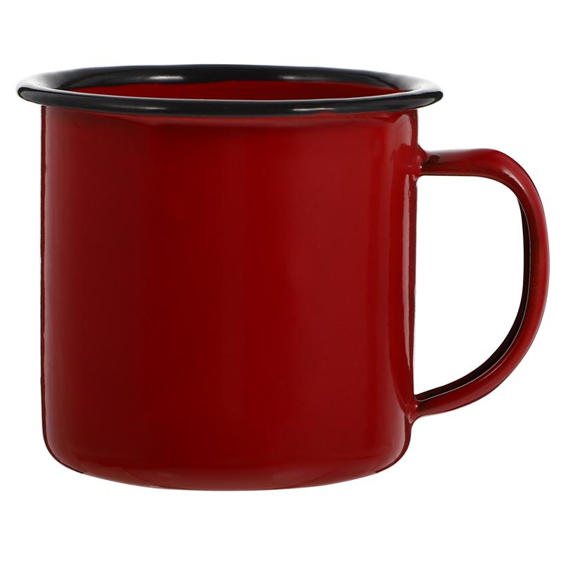 Mini tasse à café Vintage en fer, Pot à eau, pour la maison, le Restaurant: Red